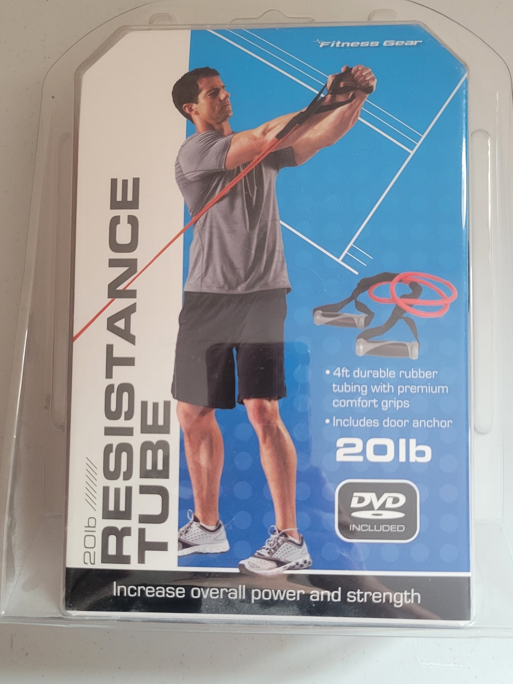 Resistance Tube Exercise Band - 20lb, Red